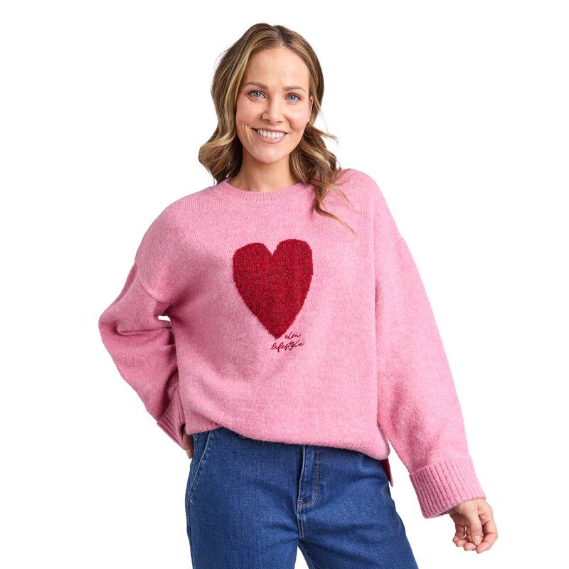 ELM Intersia Heart Knit Jersey image number 0